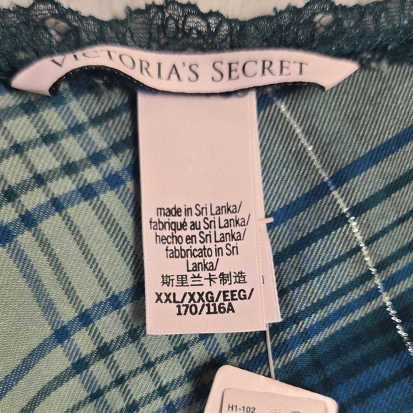 New VICTORIAS SECRET Plaid V- Neck Slip Dress - Picture 9 of 10